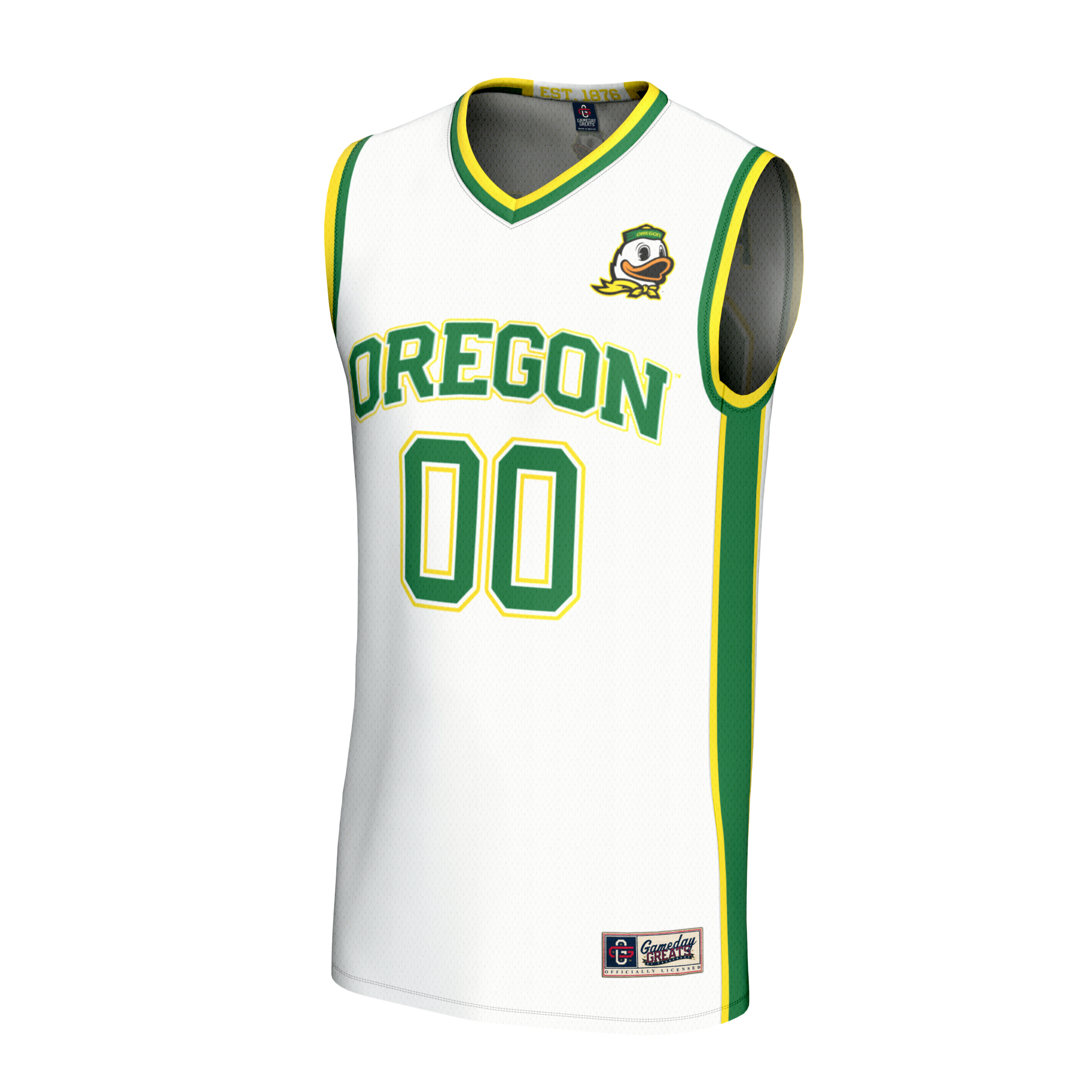 [DDG] Oregon Ducks GameDay Greats Youth Lightweight Collegiate Men's Basketball NIL Pick-A-Player Fashion Jersey - White