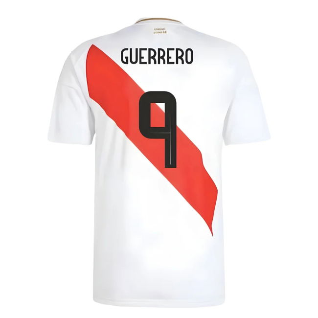 Genuine 2024-2025 Peru Copa America Home Jersey (Guerrero 9)