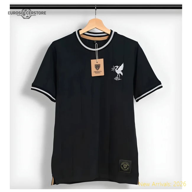 Authentic Liverpool Silver Bird Retro Football Shirt (black)