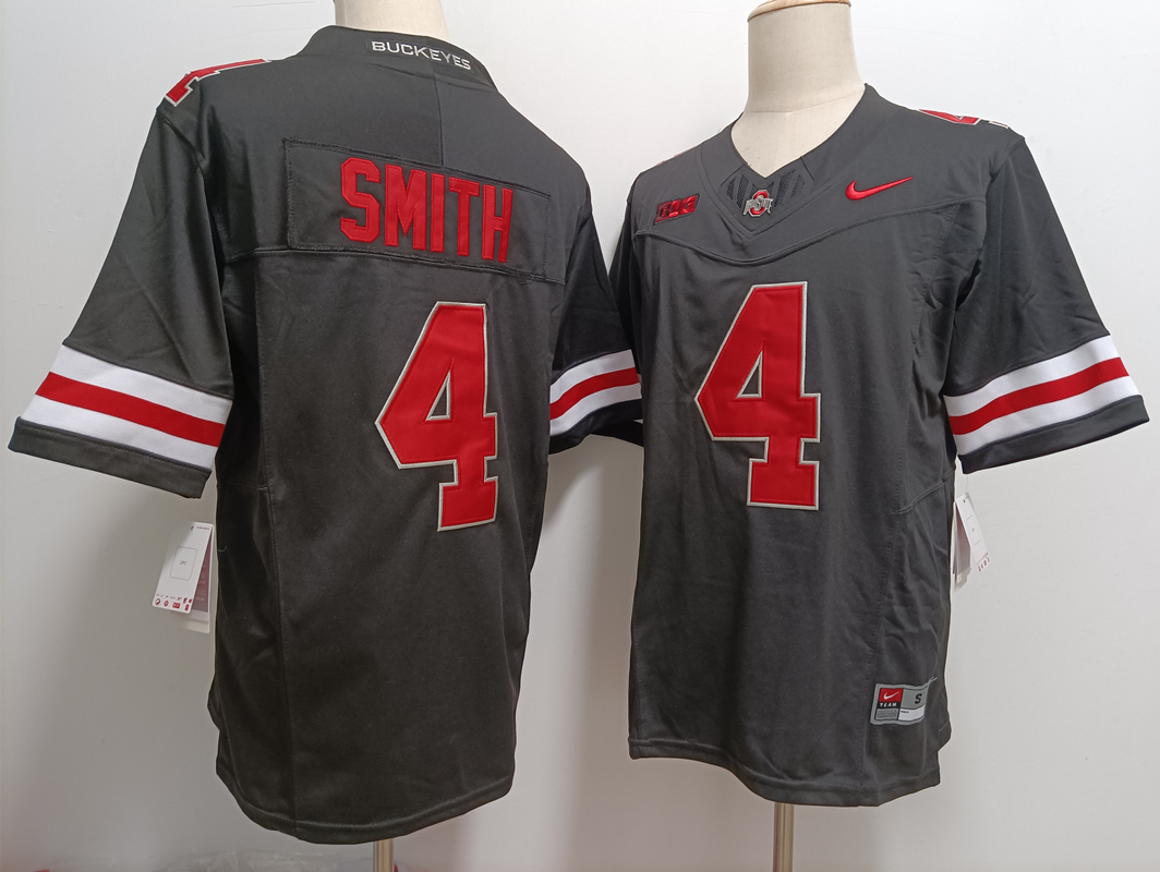 Men's OSU Ohio Black 2024 official licensed Jeremiah Smith #4 premium