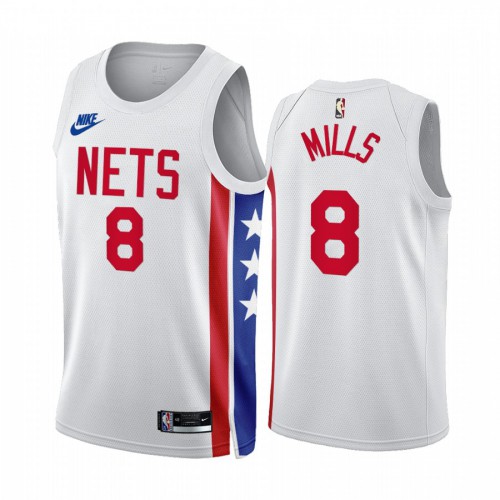 Nets White Brooklyn Nets #8 Nike Jersey - Cost-Effective Quality