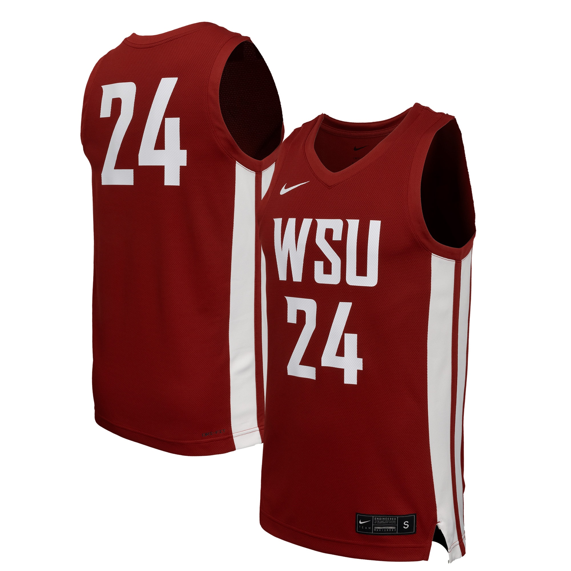 [NJP] Washington State Cougars Replica Basketball Jersey - Crimson