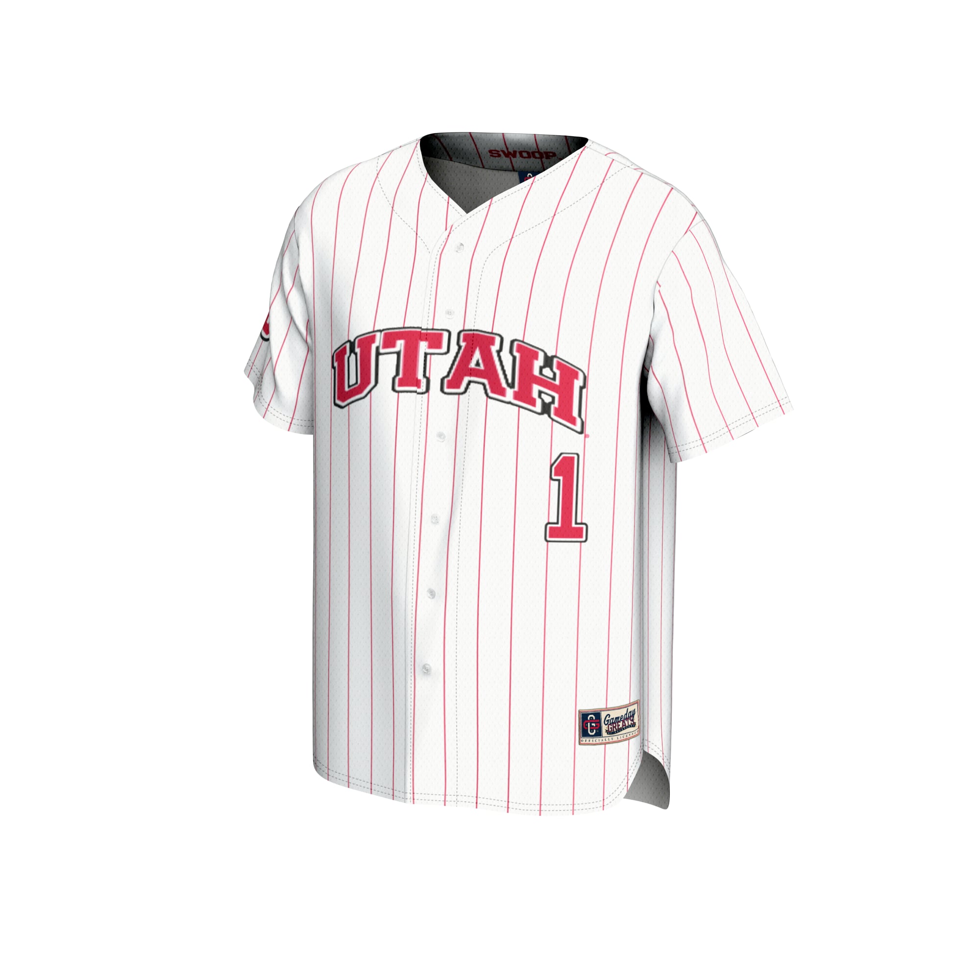 #1 Utah Utes GameDay Greats Youth Lightweight Baseball Fashion Jersey - White