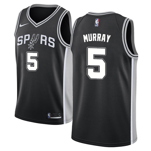 SA Spurs #5 Dejounte Murray High-Quality 2024 Icon NBA Jersey - Black