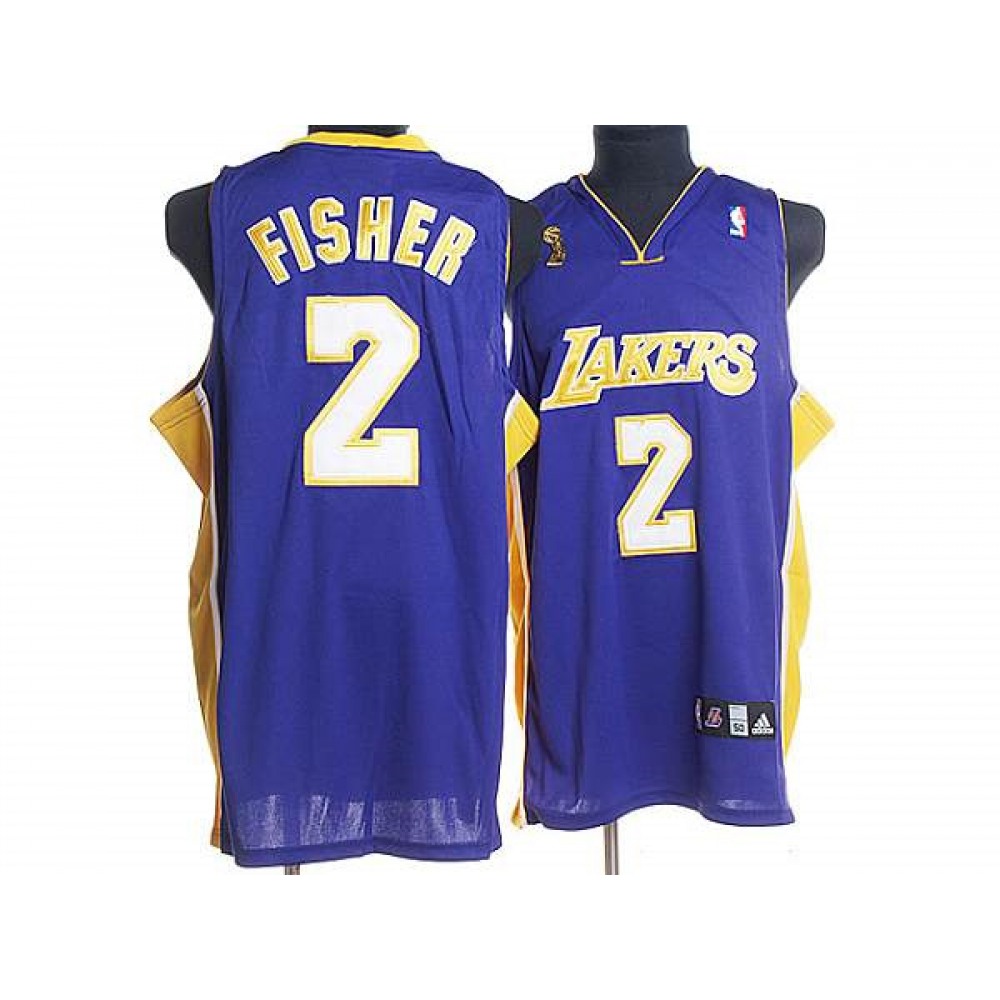 Lakers #2 Derek Fisher Stitched Purple NBA Jersey