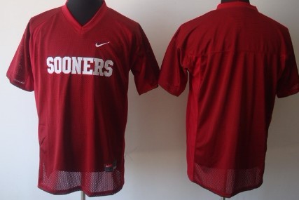 Men's OU Sooners Red 2024 official licensed None #None game jersey