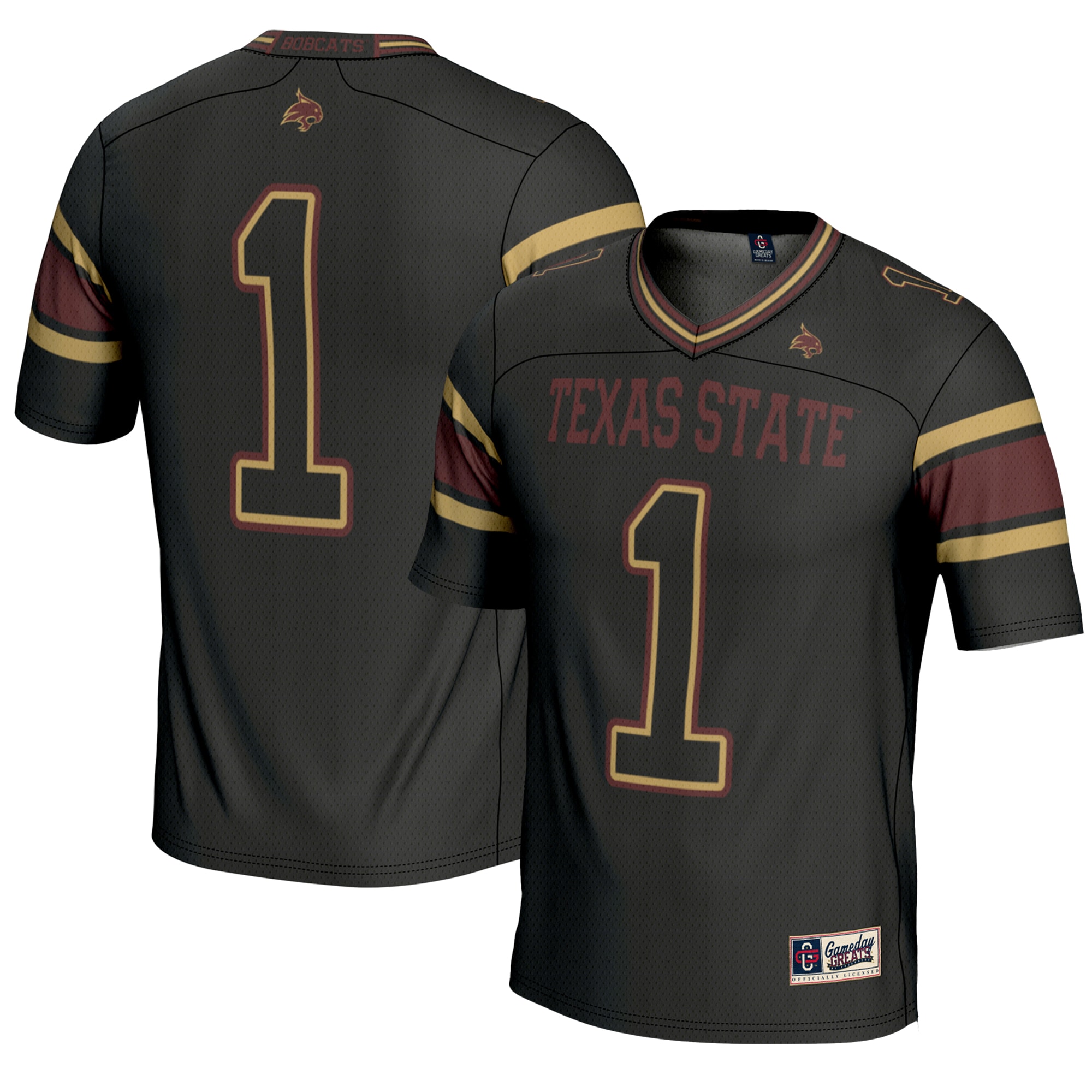 #1 Texas State Bobcats GameDay Greats Youth Endzone 2026/2027 Football Jersey - Black