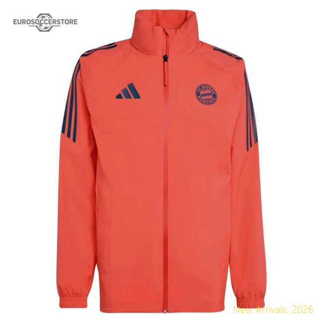 Trending 2025-2026 Bayern Munich Rain Jacket (Easy Coral)