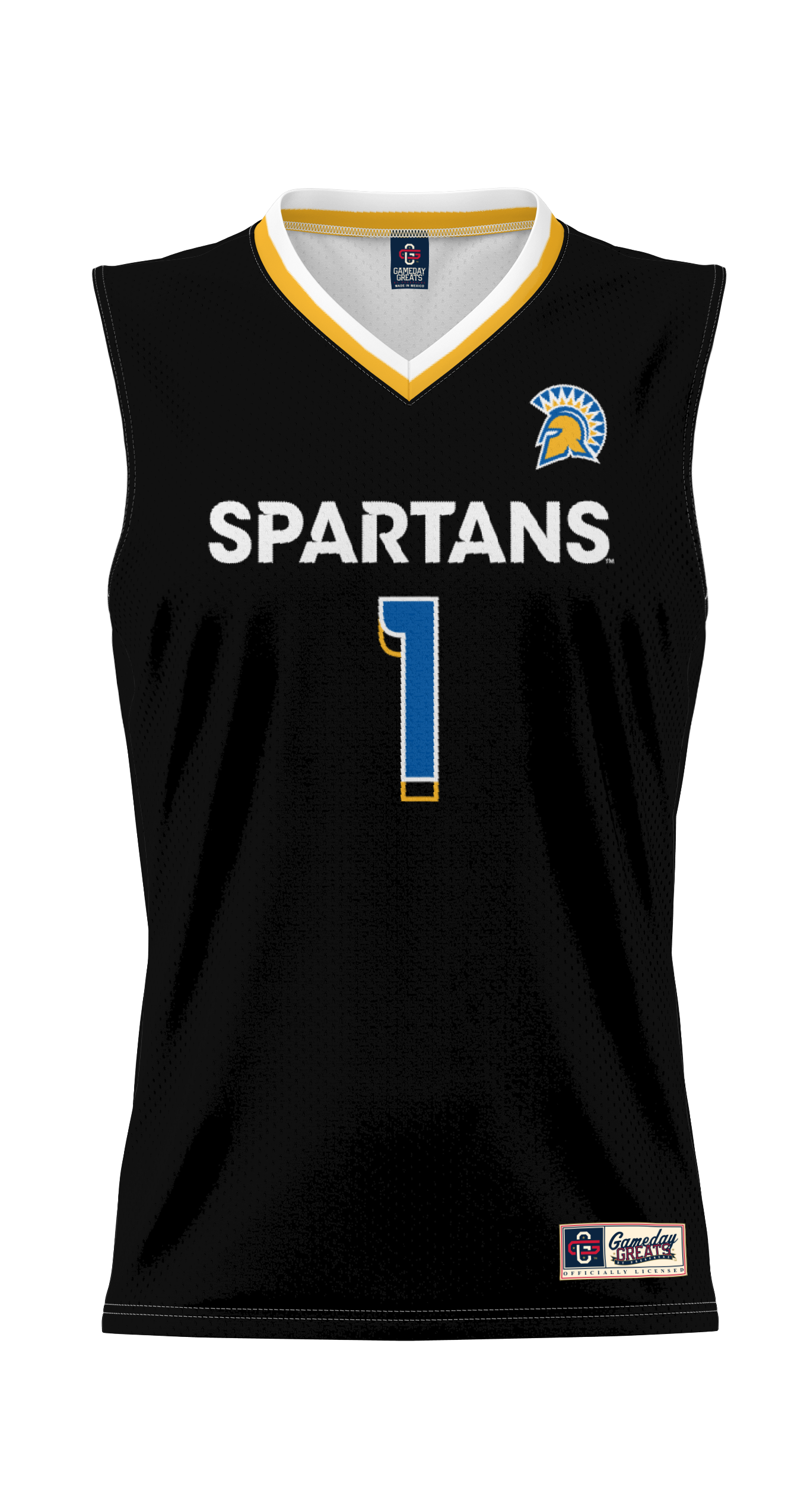 #1 San Jose State Spartans GameDay Greats Lightweight Basketball Jersey - Black