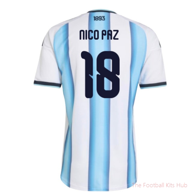 2026-2027 Argentina Authentic Home Shirt (Nico Paz 18)