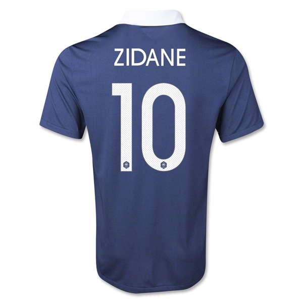 2014 France ZIDANE10 Home Navy soccer Jersey Shirt - Official Replica