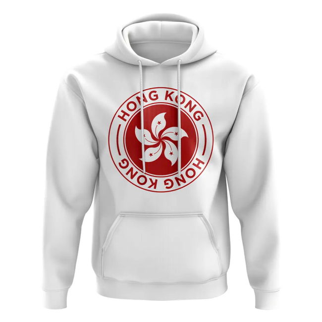 Performance-Driven Hong Kong Football Badge Hoodie (White)