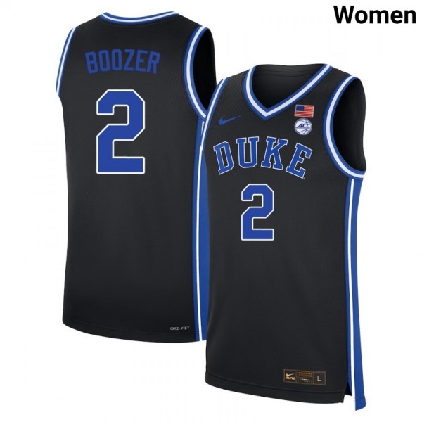 Women Duke Blue Devils #2 Cayden Boozer Black Nike Stitch Jerseys