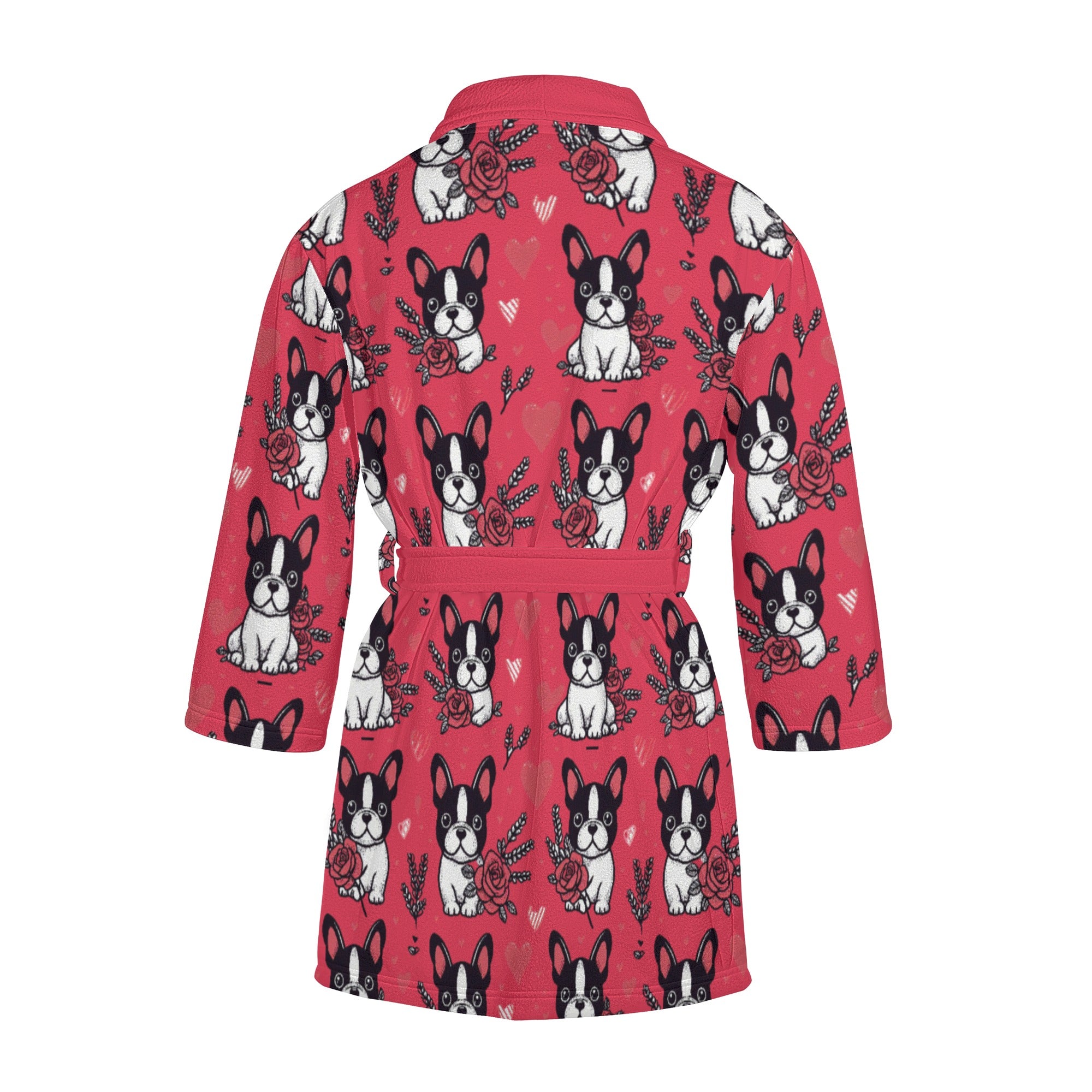 Frenchie-Fan Lifestyle-Driven Riley - Women Bathrobe for Home Use