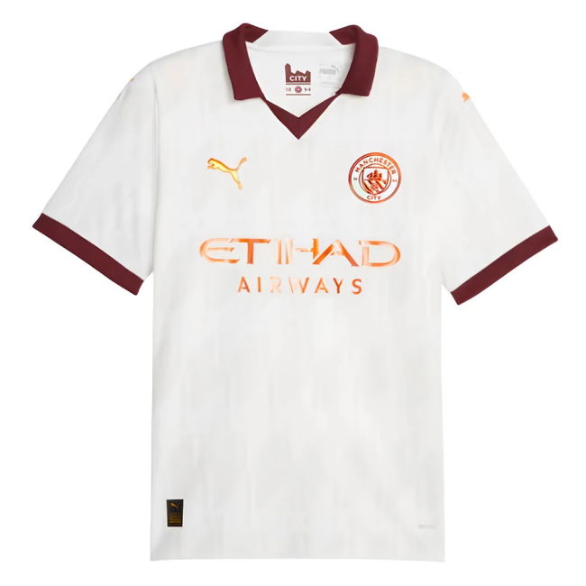 match worn 2023-2024 Man City Away Shirt (DE BRUYNE 17)