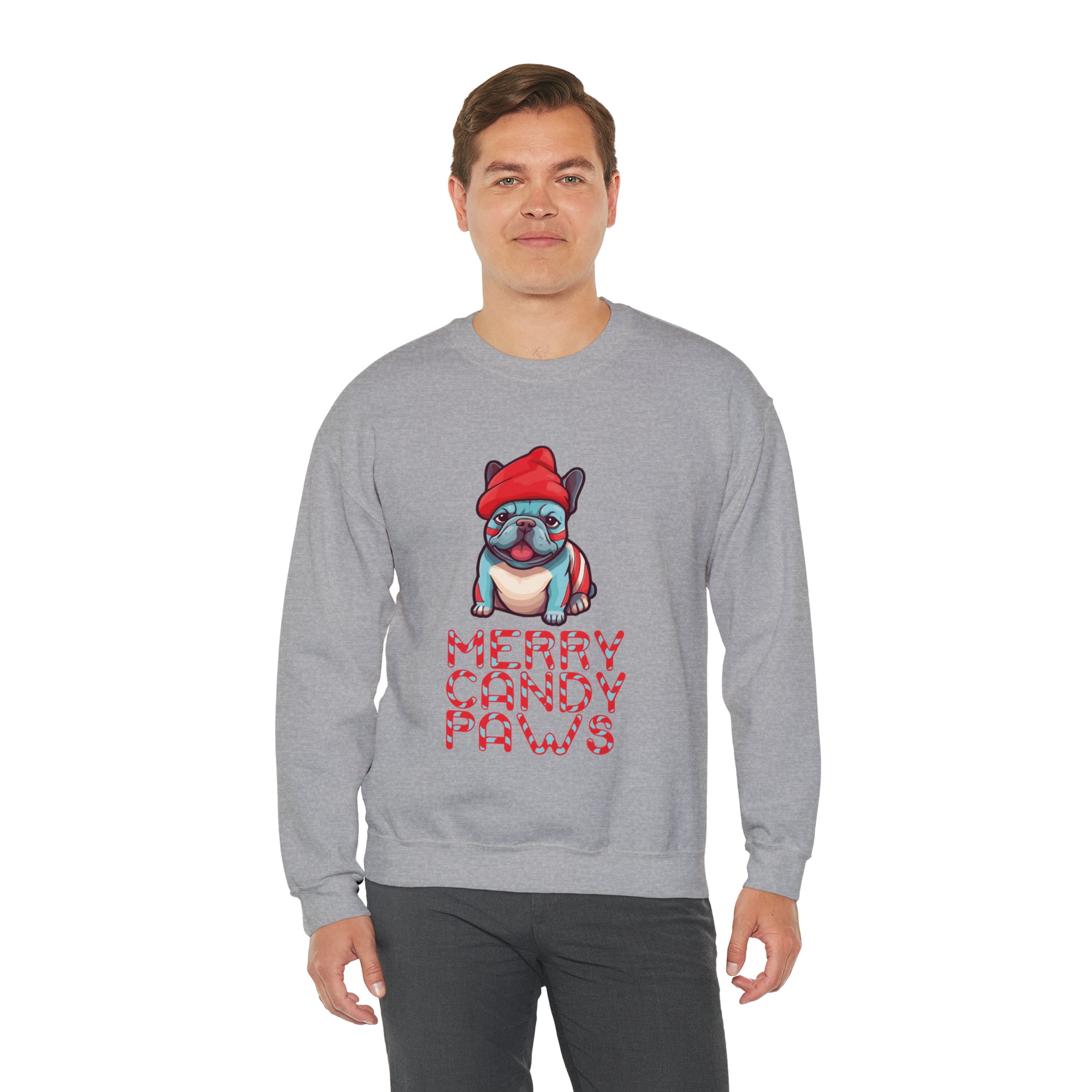 French Bulldog Candy Paws Sweater Unisex Sweatshirt Frenchie Pet Item