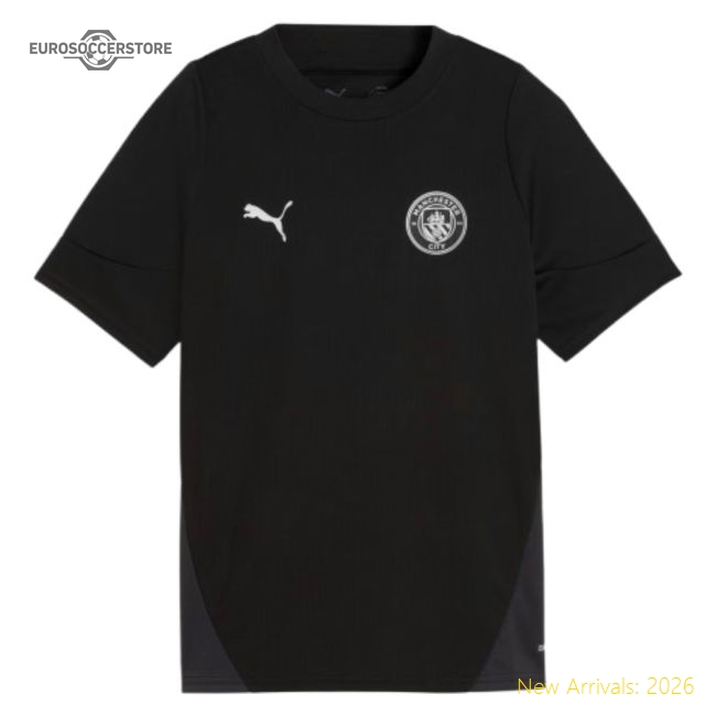 2025-2026 Man City Training Jersey (Black) - Kids