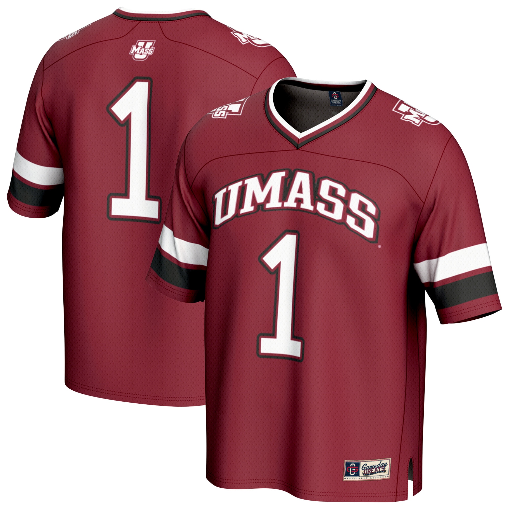 #1 UMass Minutemen GameDay Greats Youth Lightweight Collegiate Football Fashion 2026/2027 Football Jersey - Maroon