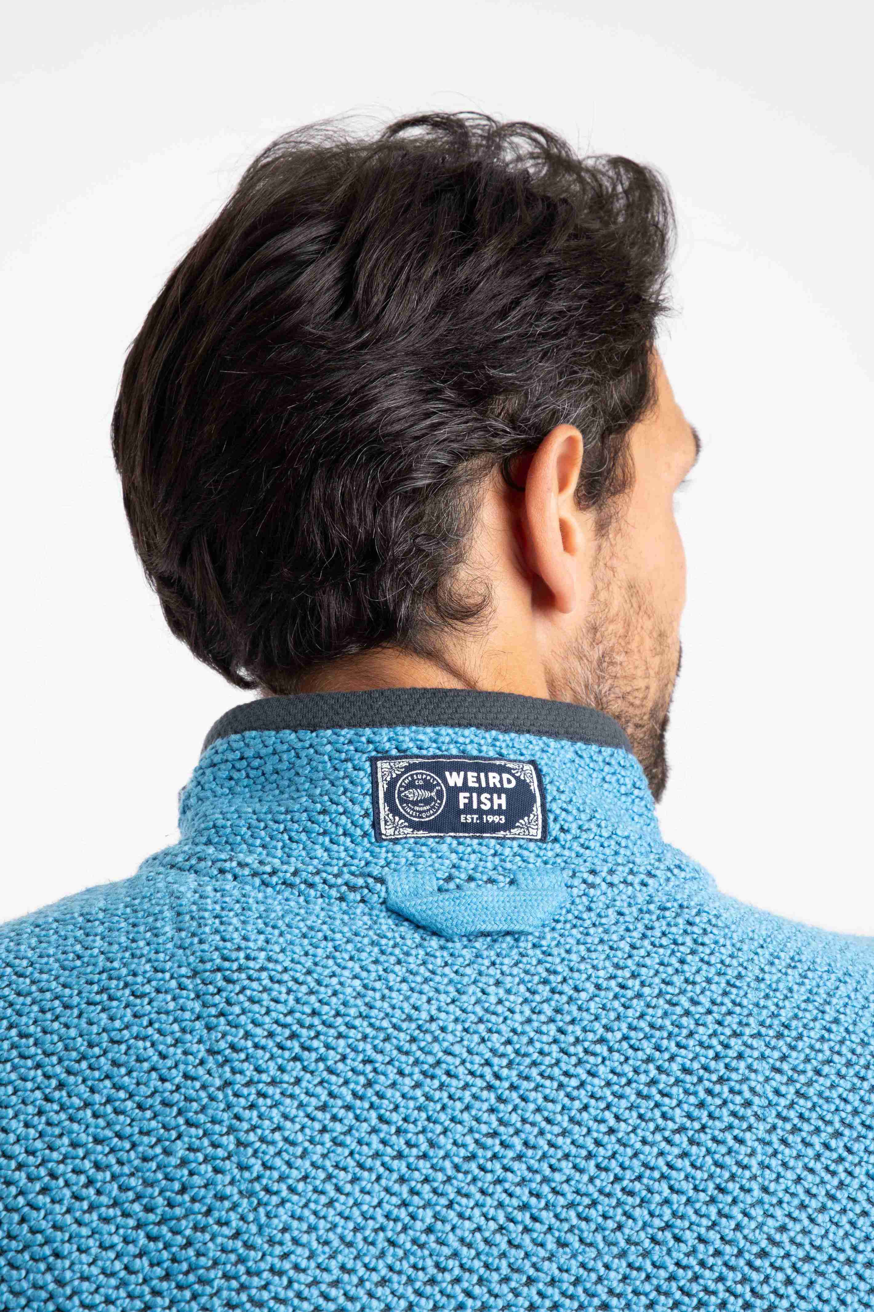 Kielder 1/4 Zip Limited Edition Macaroni Sweatshirt Pacific Blue