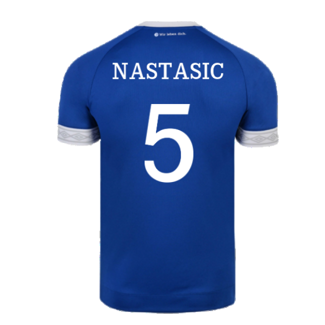 Schalke 2018-19 Home Shirt ((Mint) XXL) (Nastasic 5) | Performance