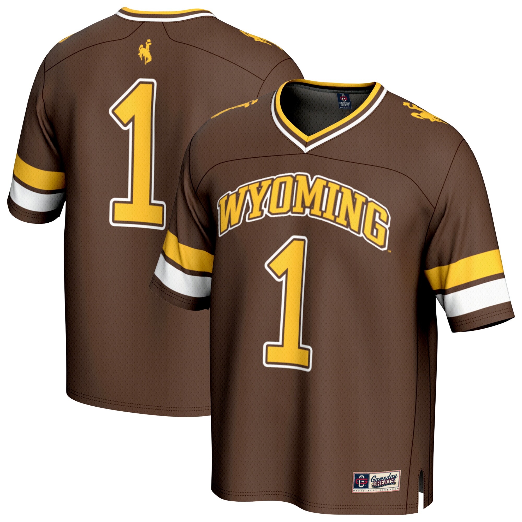 [DDG] Wyoming Cowboys GameDay Greats Youth Collegiate Football Fashion Jersey - Brown