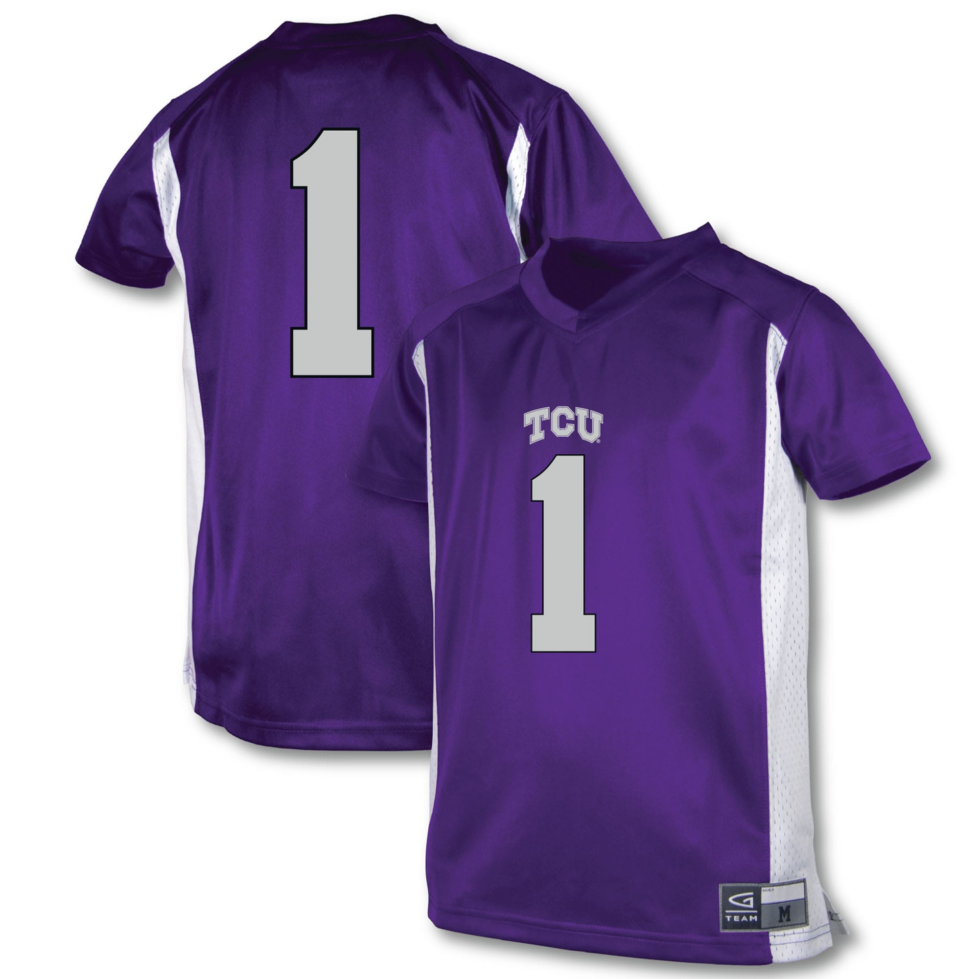 #1 TCU Horned Frogs Garb Youth Football Jersey - Purple