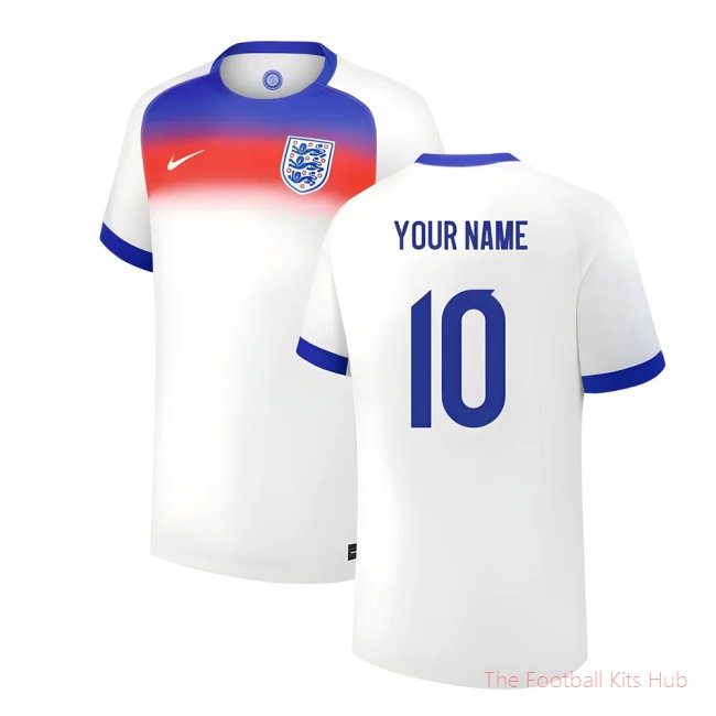 2025 England Womens Team Home Shirt (Kids) (Your Name)