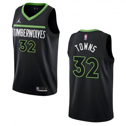 Black LAC Minnesota Timberwolves #32 Nike Jersey NBA Fan Apparel