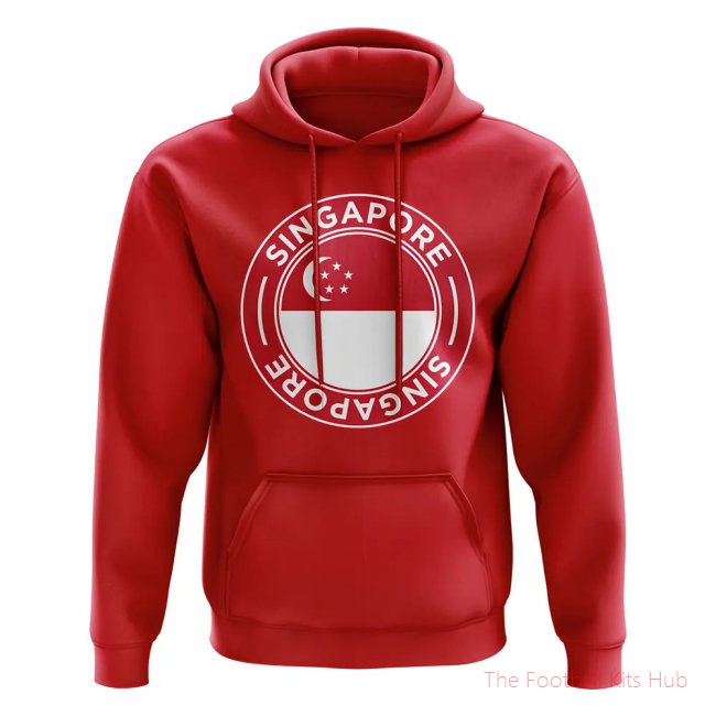 Men Singapore Football Badge Hoodie (Red)