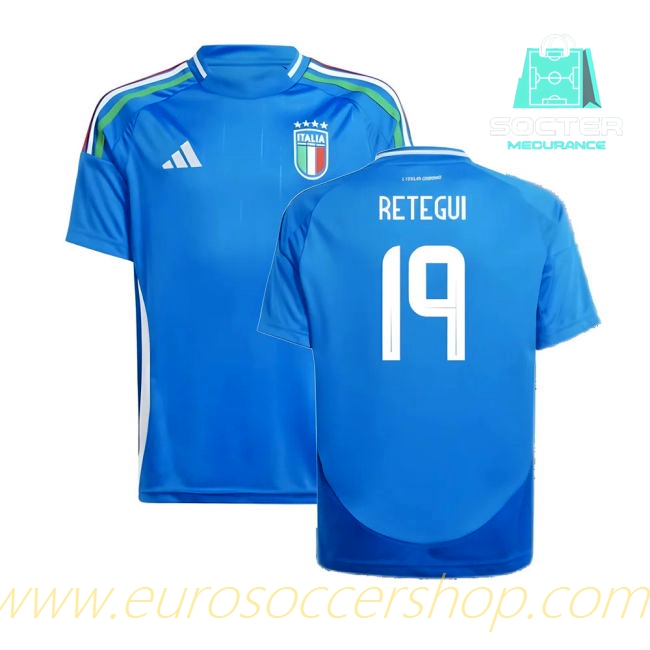 FIFA Approved 2024-2025 Season Italy Home Football Shirt Kids Edition (RETEGUI 19)