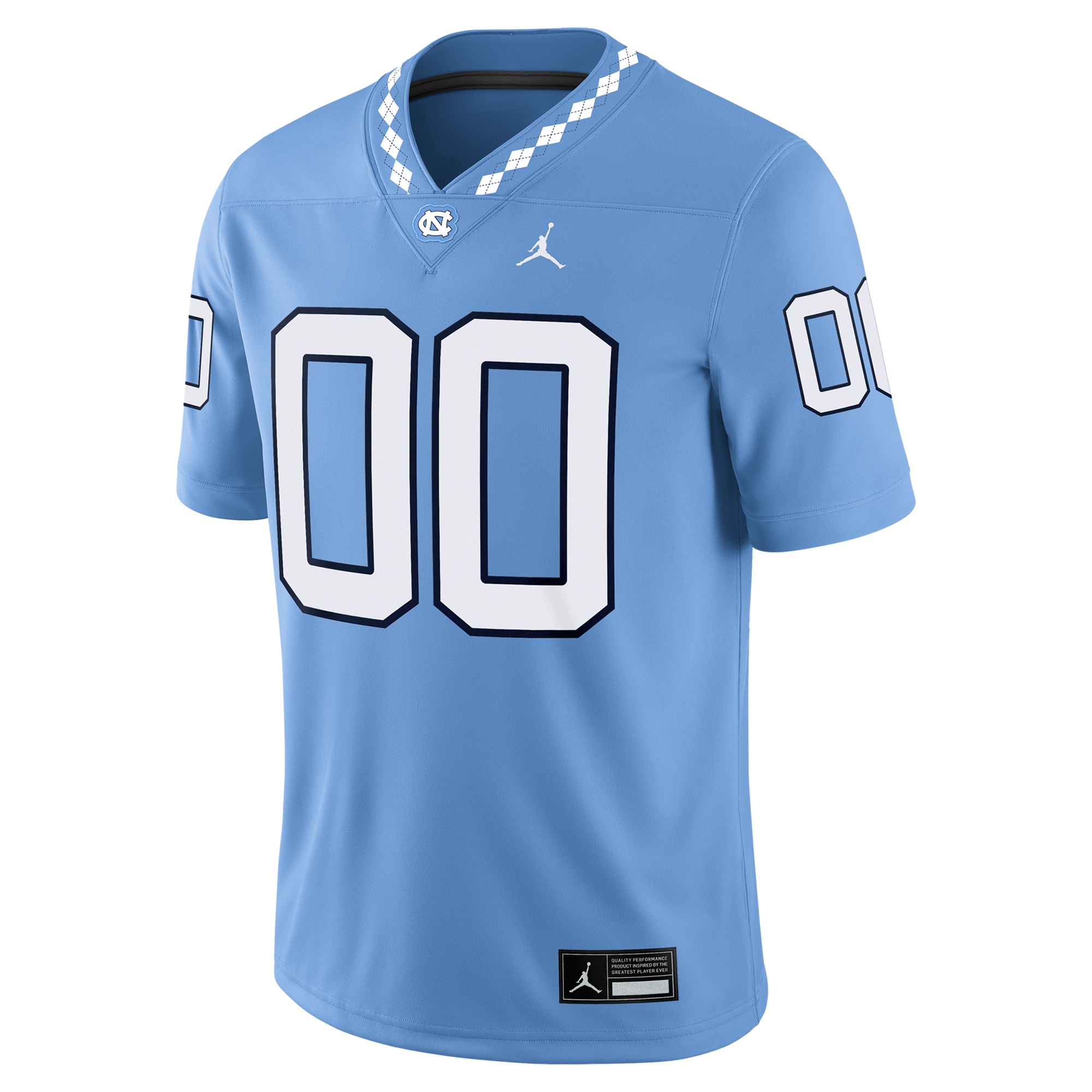 [NJP] North Carolina Tar Heels NIL Pick-A-Player Football Game Jersey - Carolina Blue