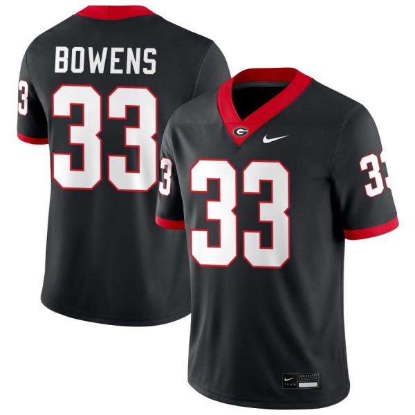 Men Georgia Bulldogs #33 Chauncey Bowens Black Nike Stitch Jersey