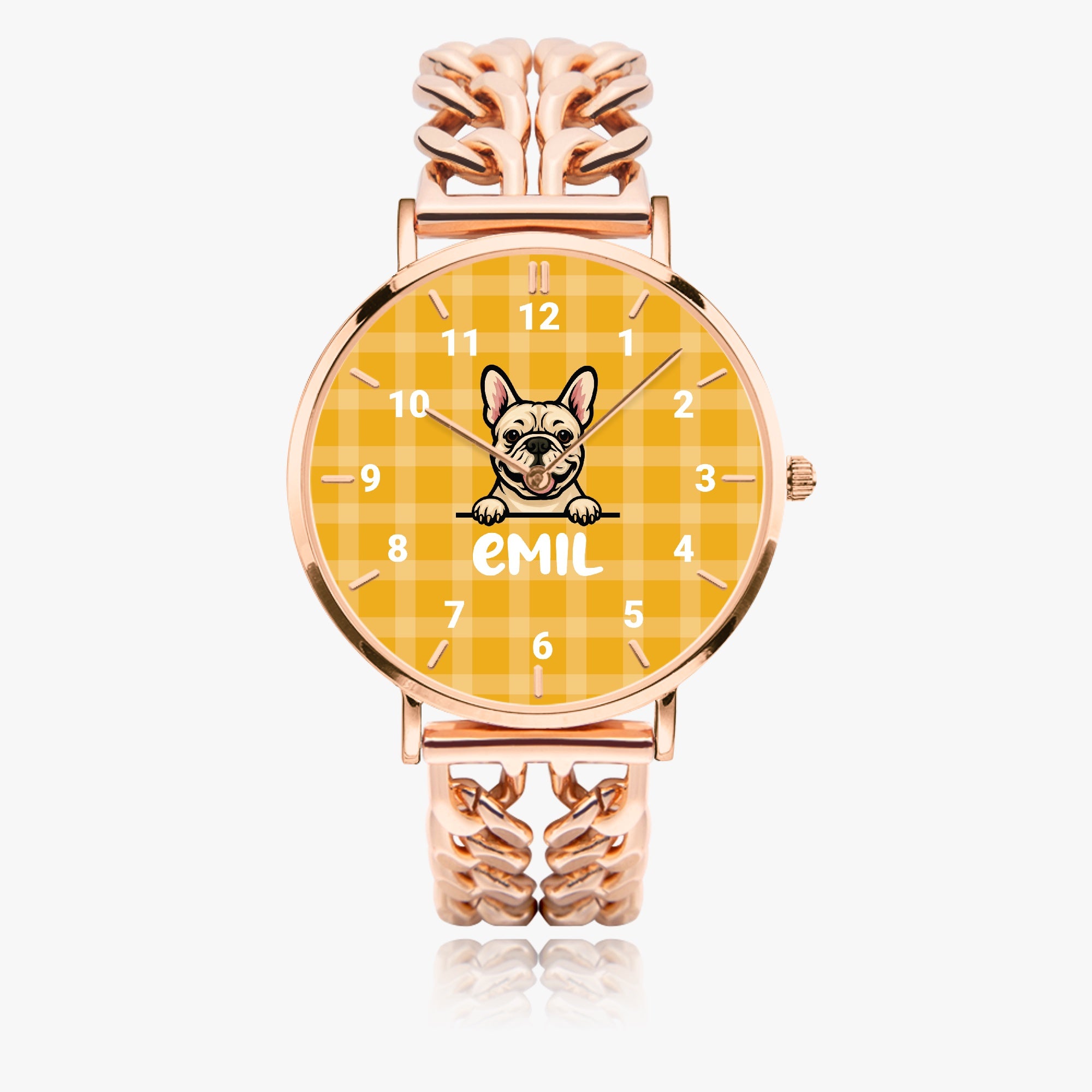 Gabrielle - Personalized Chic Hollow Strap Watch for Frenchie Lovers