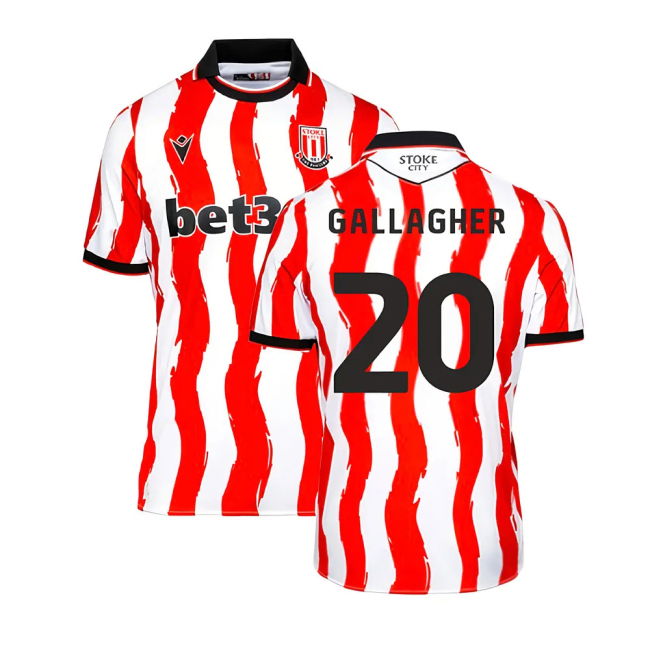 2025-2026 Stoke City Home Shirt (Gallagher 20) | Authentic Design