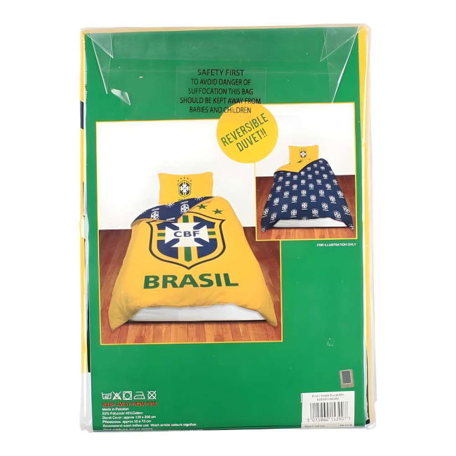 Kit Brazil Reversible Single Duvet Quality Team Match Player