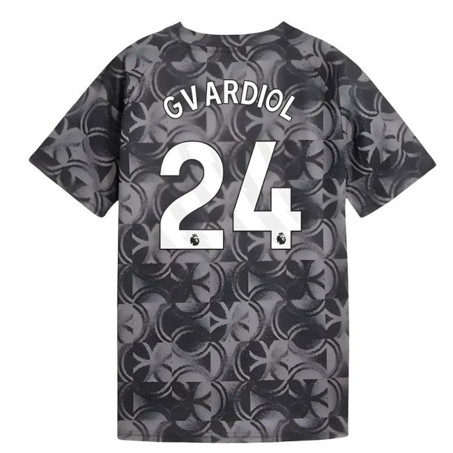2025-20 Man City Home Football Shirt Gvardiol Name Number L M S Kids