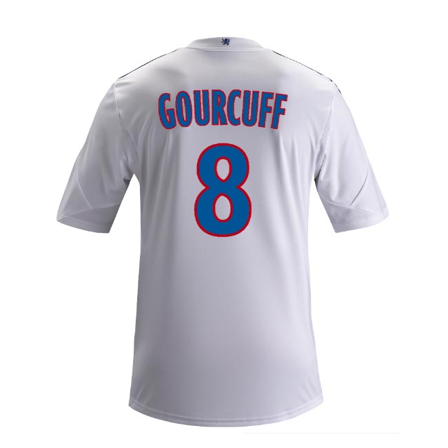 13-14 Olympique Lyonnais 8 Gourcuff Home White Jersey Shirt -