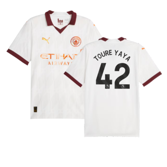 2023-2024 Man City Road Jersey TOURE YAYA 42 Performance