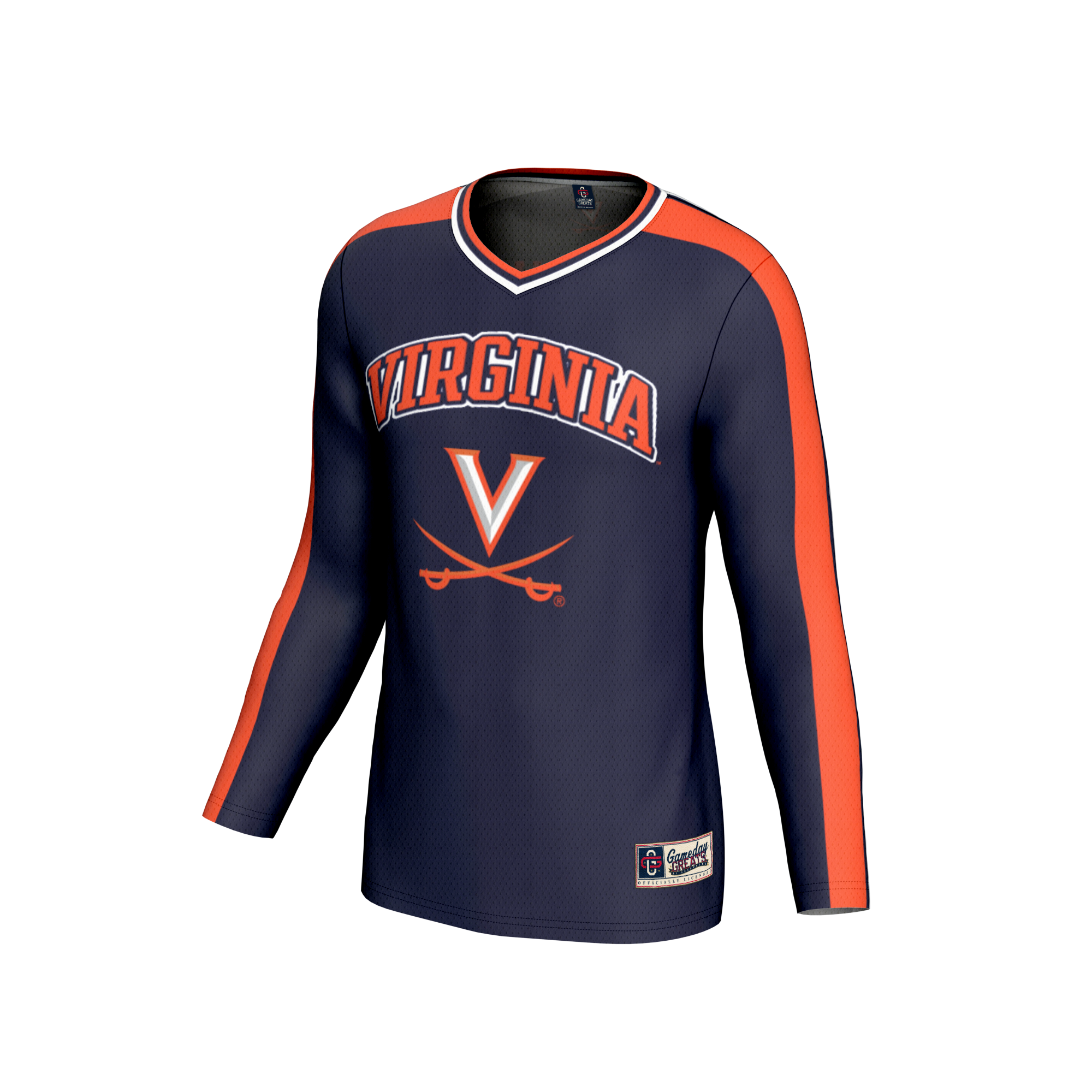 [DDG] Virginia Cavaliers GameDay Greats Unisex NIL Pick-A-Player Lightweight Collegiate Volleyball Fashion Jersey - Navy