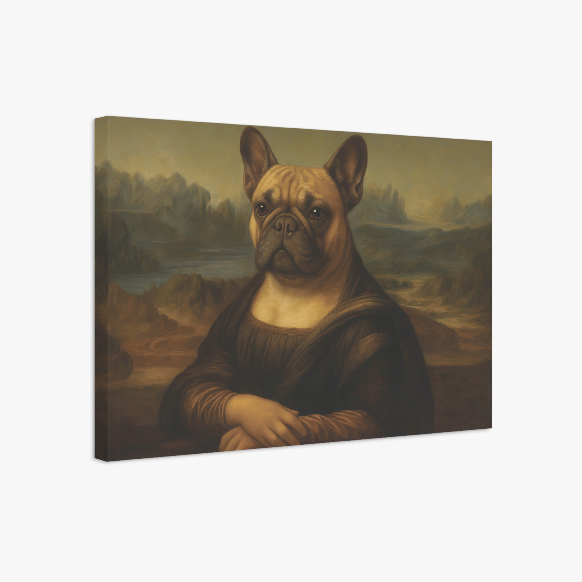 Culture-Inspired Poppy - Adorable Frenchie Canvas Wall Art for Daily