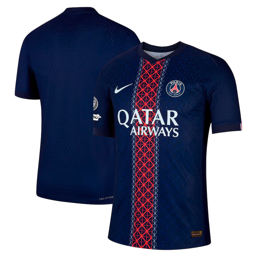 Player Verison PSG Home Match Shirt 2025-26 with Champions League and