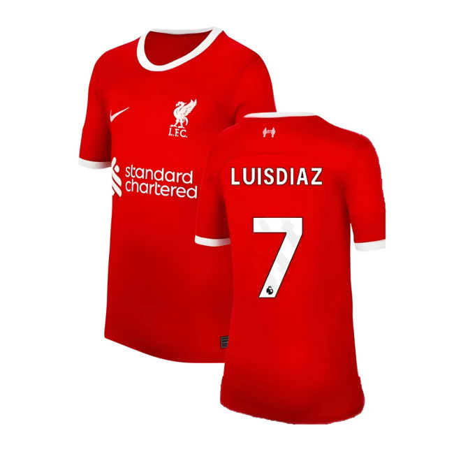 2023-2024 Liverpool Home Shirt (Kids) (Luis Diaz 7) (Limited Edition)