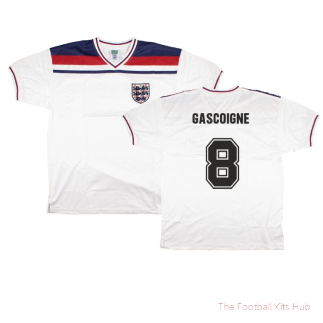England 1980-82 Score Draw Replica Home Shirt (XL) (Good) (Gascoigne 8)