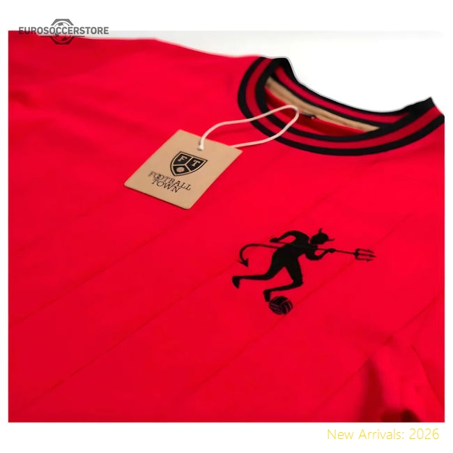 Official Manchester The Devil Home Retro Football Shirt - Premium