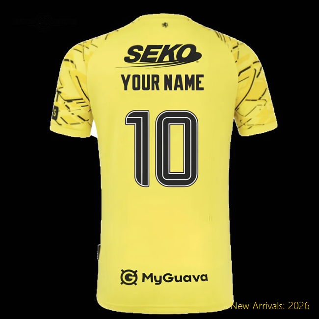2025-2026 Rangers Home Goalkeeper Shirt (Yellow) - Kids (Your Name)