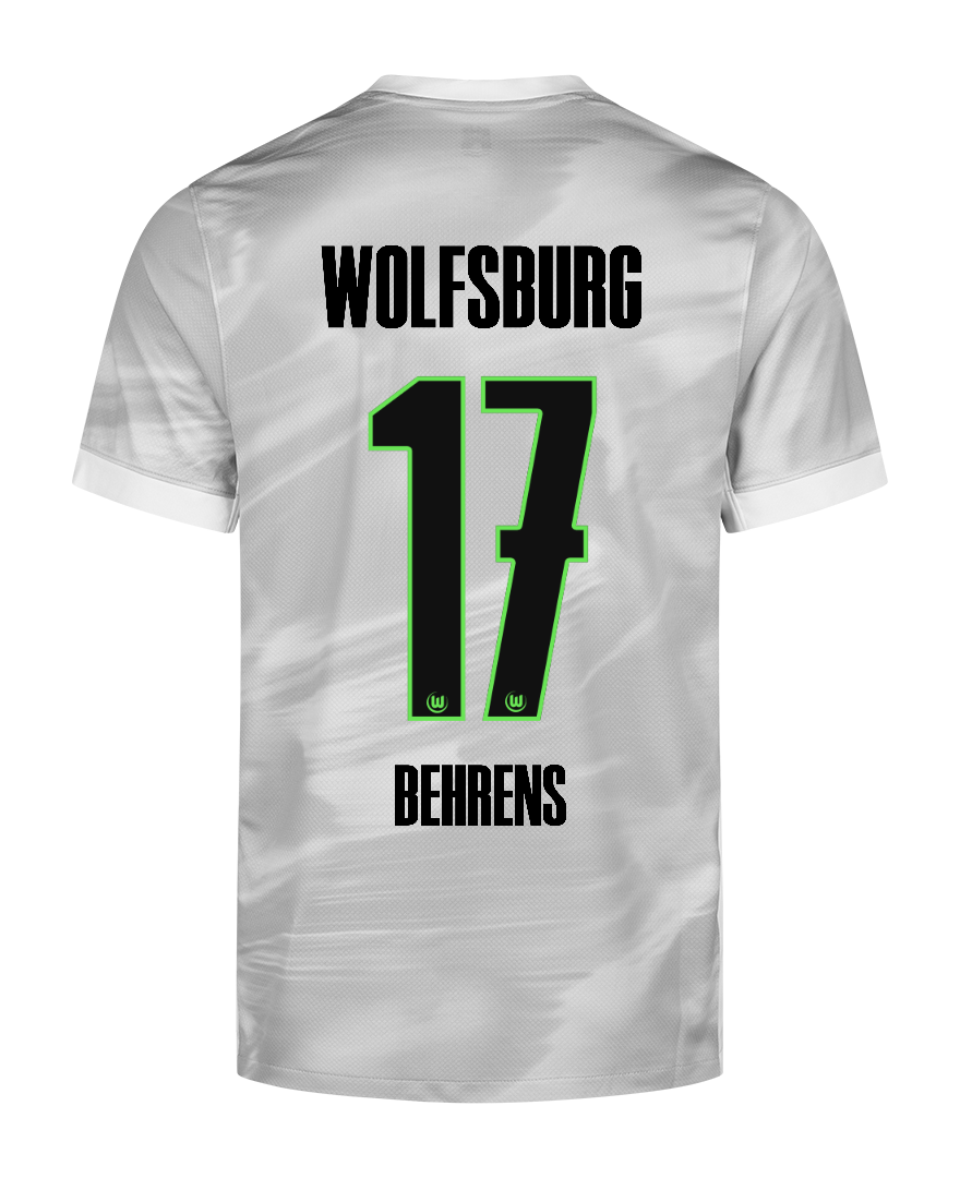 Wolfsburg 25-26 Season BEHRENS 17 Away Jersey