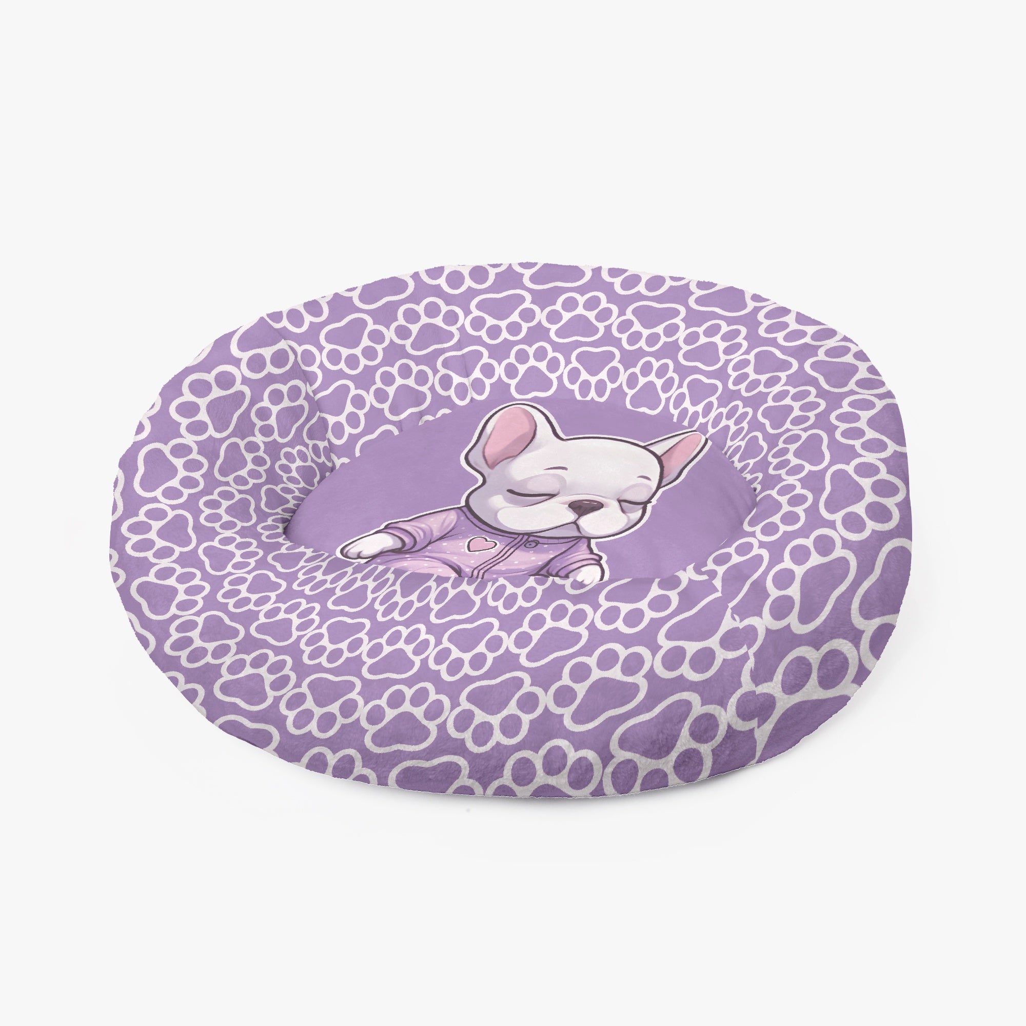 Bed | Anti-anxiety French Bulldog Donut Bed Winter Wear | Durable Build