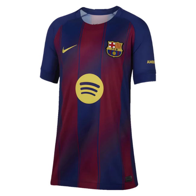 Kids 2025 Edition Performance Barcelona Home Soccer Jersey