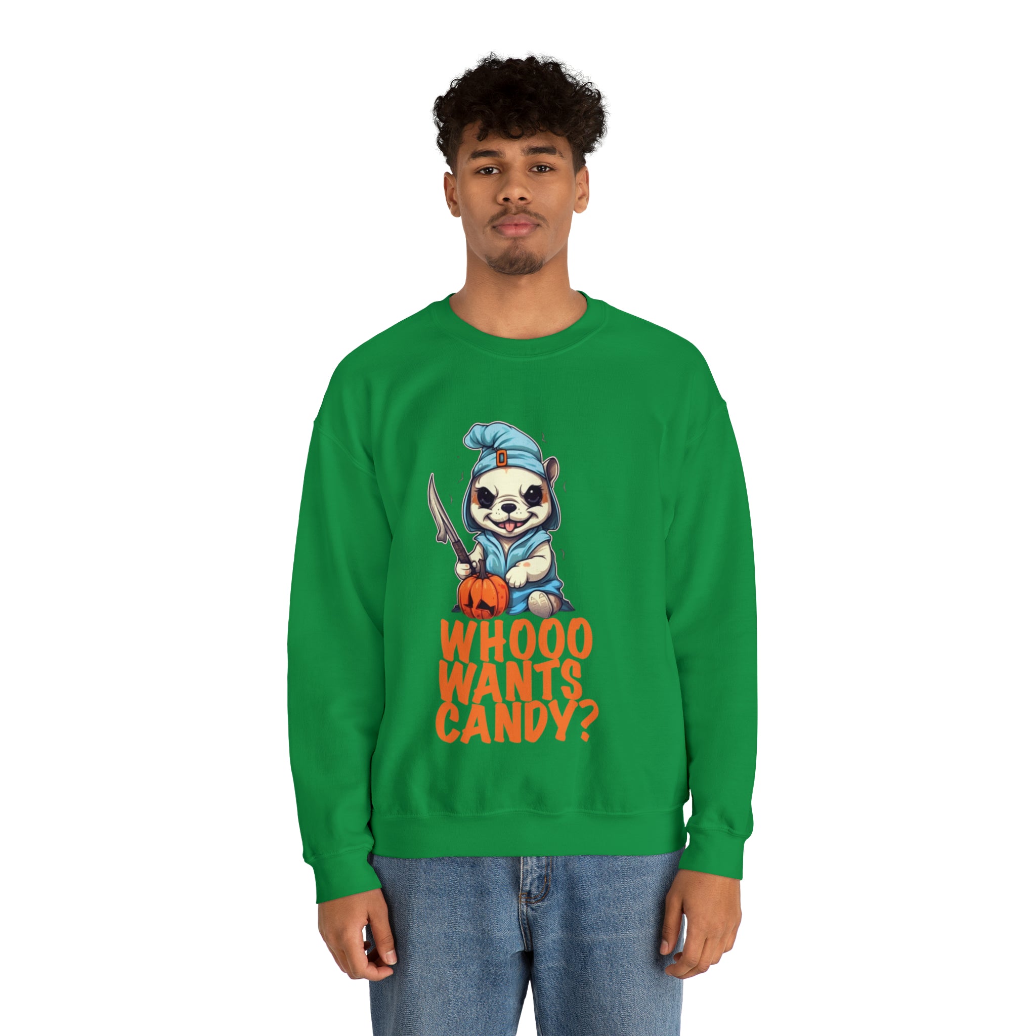 Whoo - Premium Wants Candy Halloween Unisex Sweatshirt Indoor Comfort