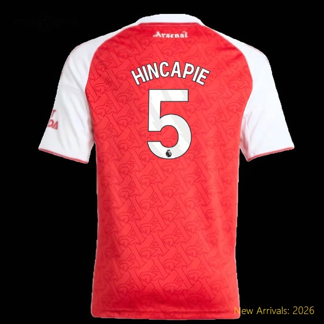 Arsenal Kids Hincapie Durable Jersey Performance Fabric Breathable